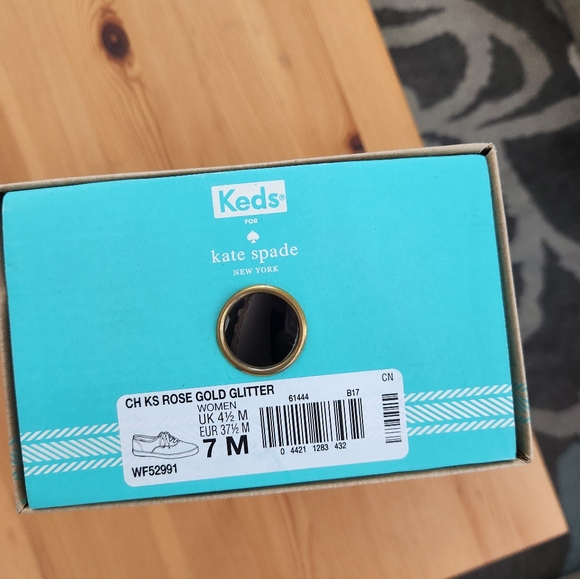 🆕️ Keds Kate Spade Rose Gold Glitter Shoes Size 7 M Women's NIB - Picture 6 of 8